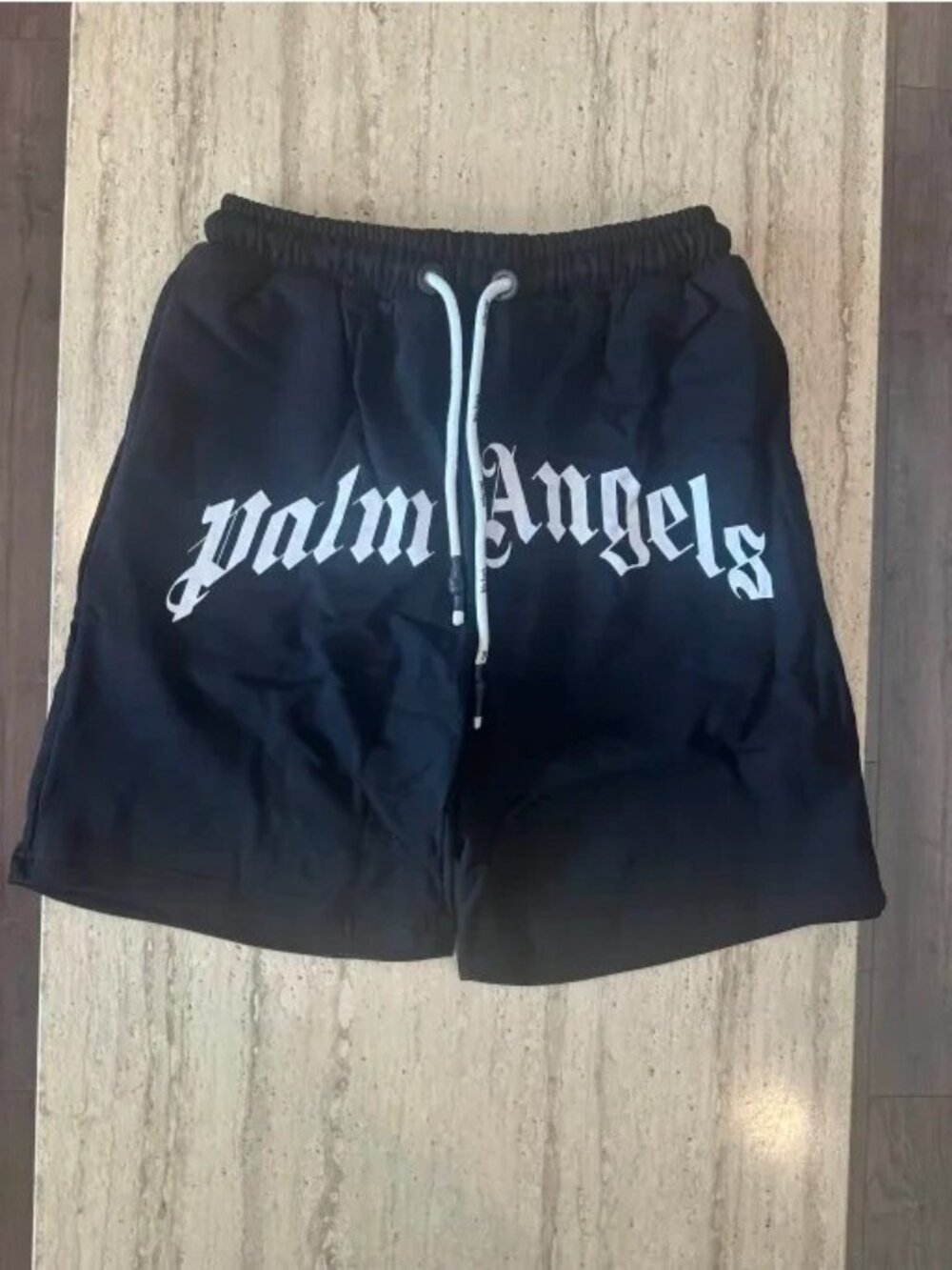 Palm Angels Large Logo Shorts Black Size X-L